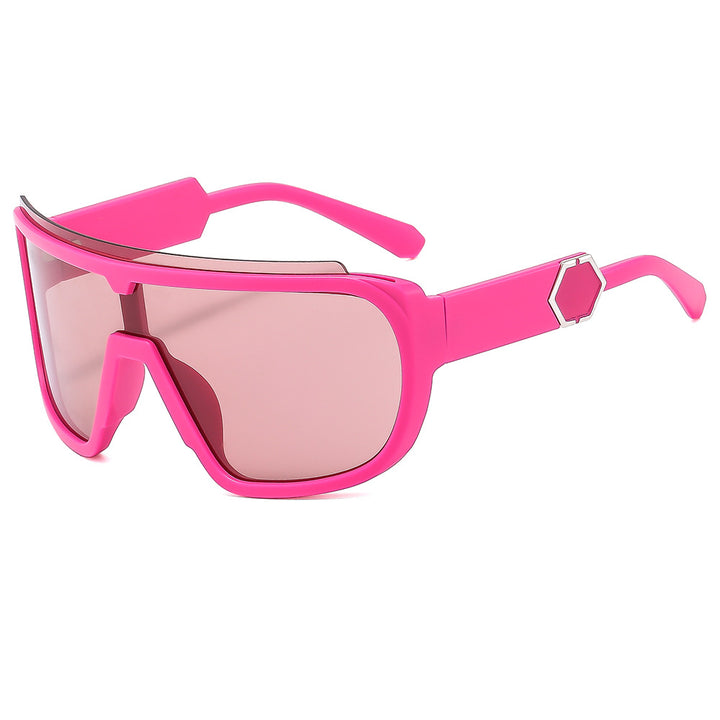 Women's sporty sunglasses with futuristic design and wide front Skanto