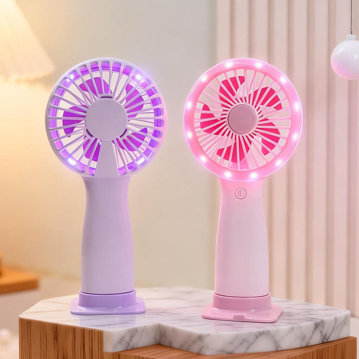 Damehåndvifte med LED-belysning Skanto