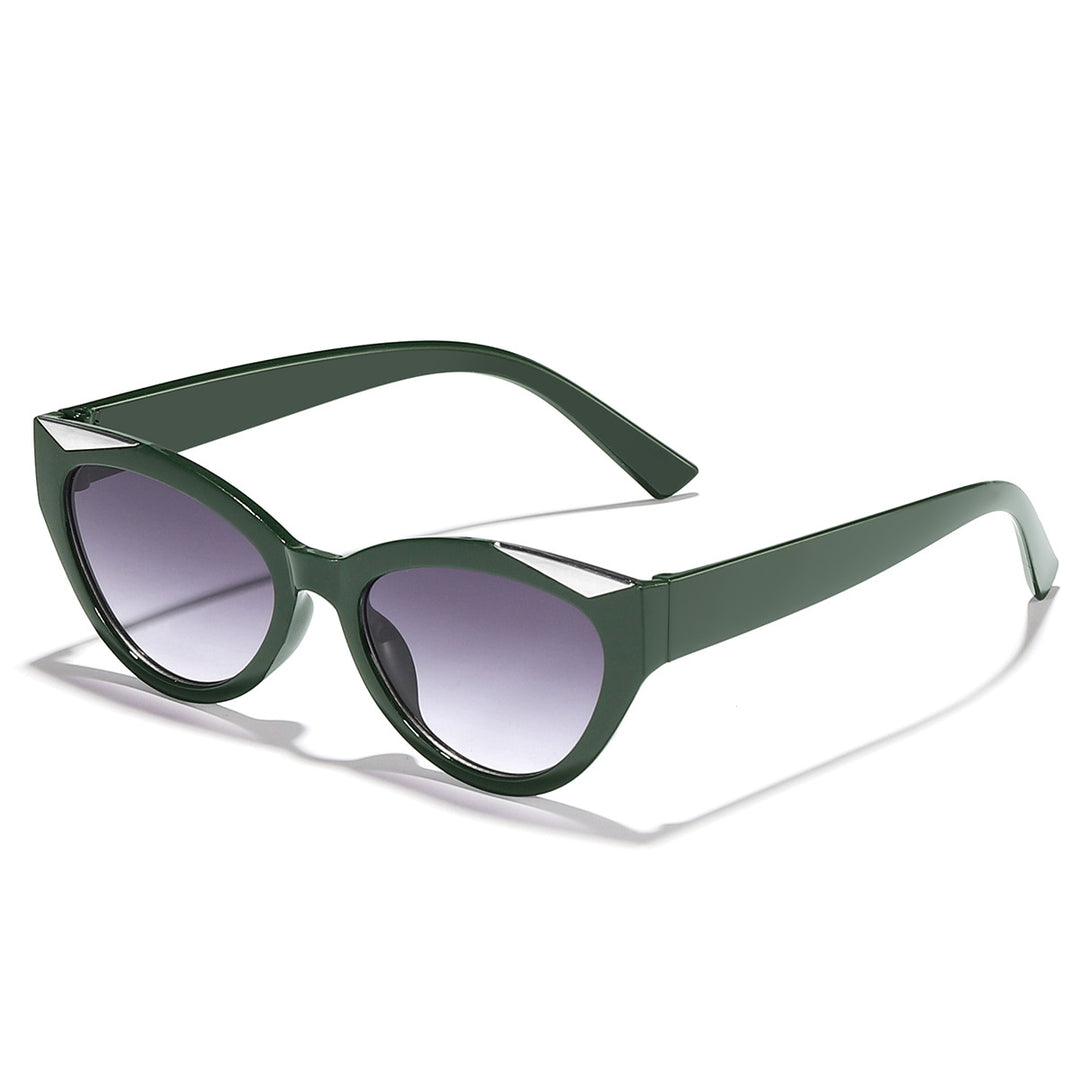 Dame moter Cat-Eye solbrille med glitrende detaljer Skanto