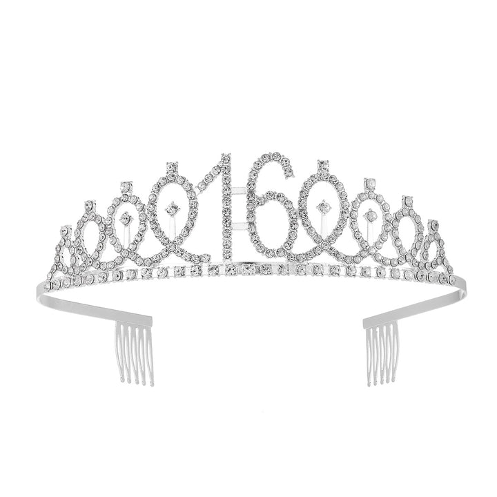 Damer krystall dekorert tiara med elegant design Skanto