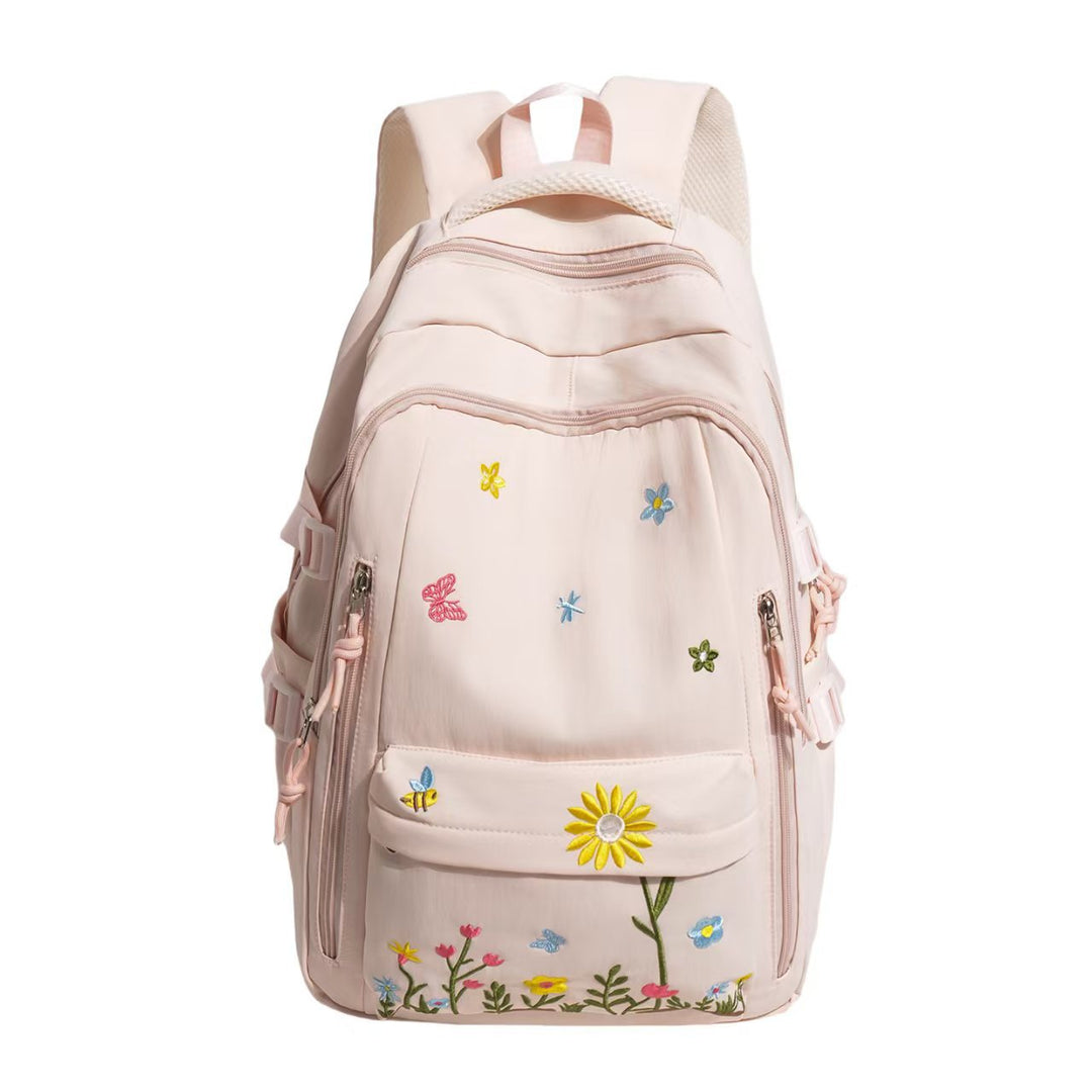 Brodert Blomster Ryggsekk Skanto