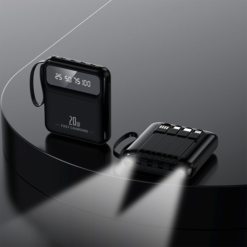 Bærbar Powerbank med multifunksjonell hurtiglading og digital skjerm Skanto