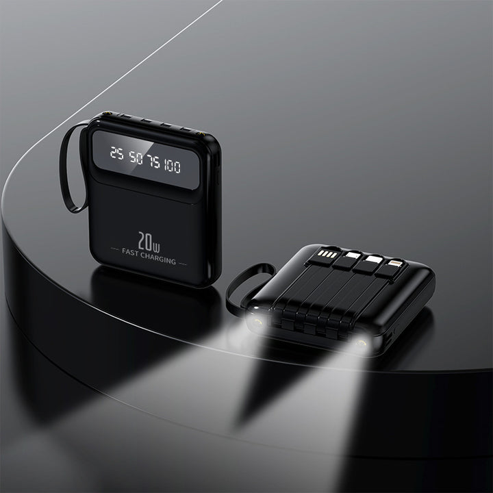 Bærbar Powerbank med multifunksjonell hurtiglading og digital skjerm Skanto