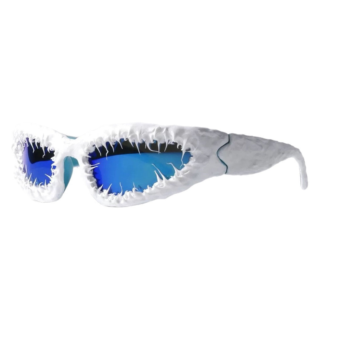 Damer kreativ design-solbrille med unik strukturert ramme Skanto
