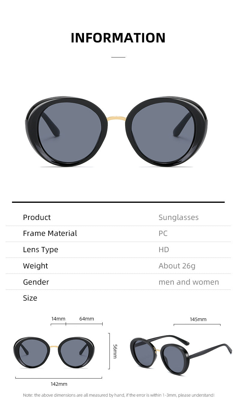 Dame vintage solbrille i elegant skjolddesign Skanto