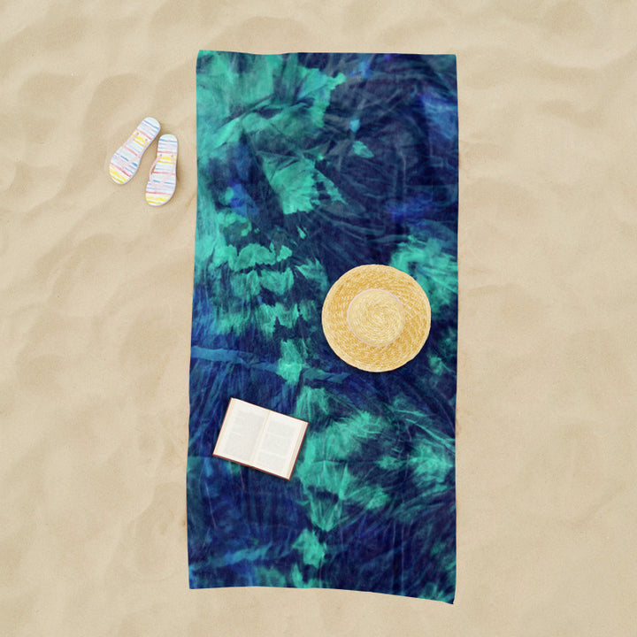 stort strandhåndkle med TIE-DYE-mønster Skanto