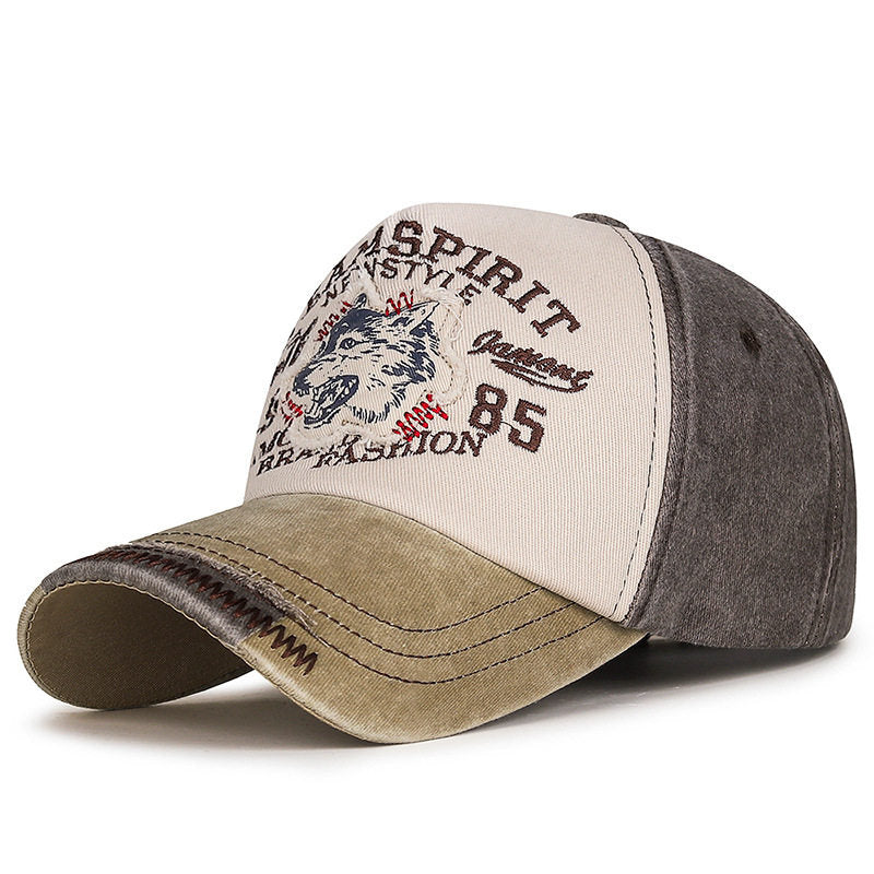 Herre Vintage-Inspirert Ulv Grafisk Baseballcaps Skanto