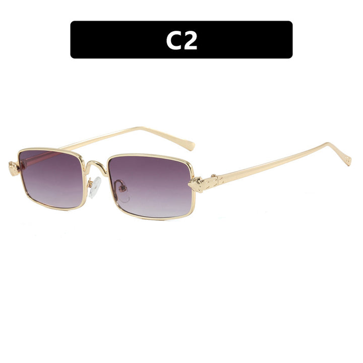 Women's elegant square sunglasses with luxury metal frame and UV protection Skanto