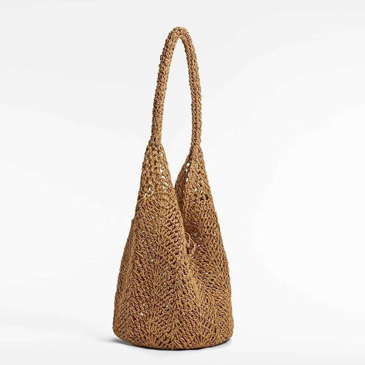 Hand-crocheted tote with deep slit Skanto
