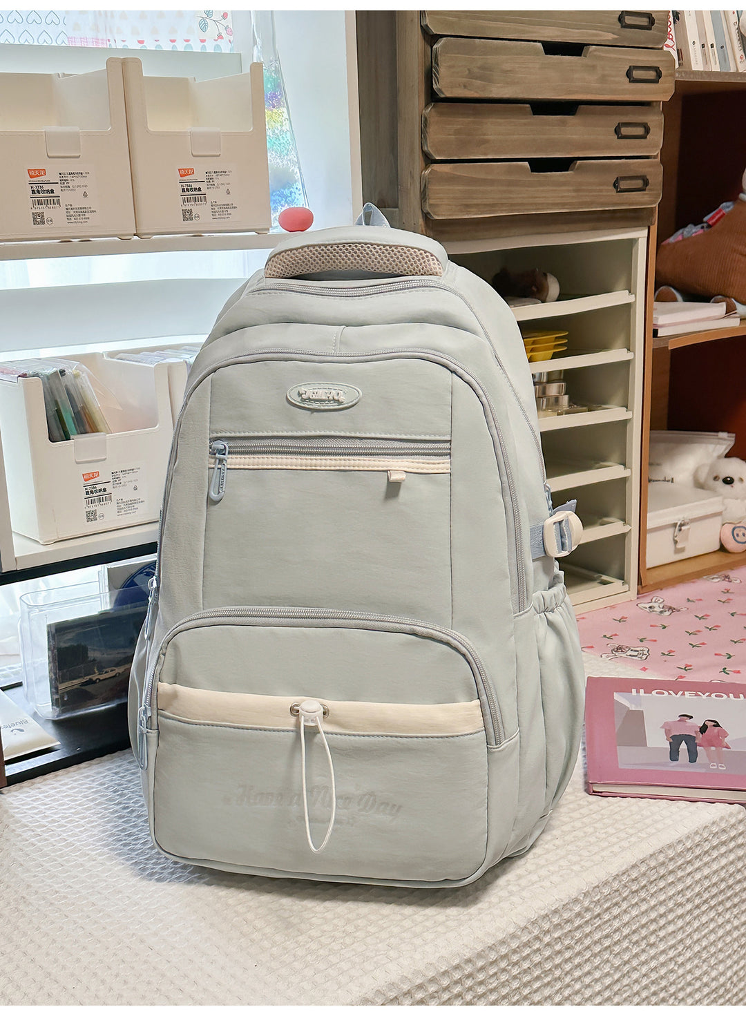 Multi-Lommer Laptop Skole Ryggsekk