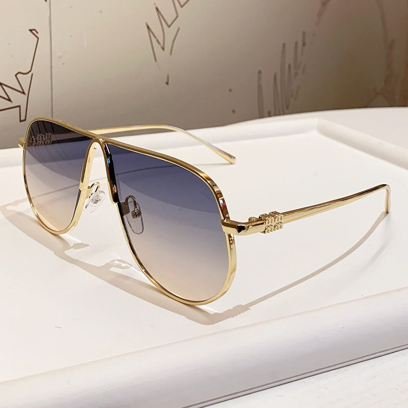 Menns Luksuriøse Oversized Aviator Solbriller Skanto