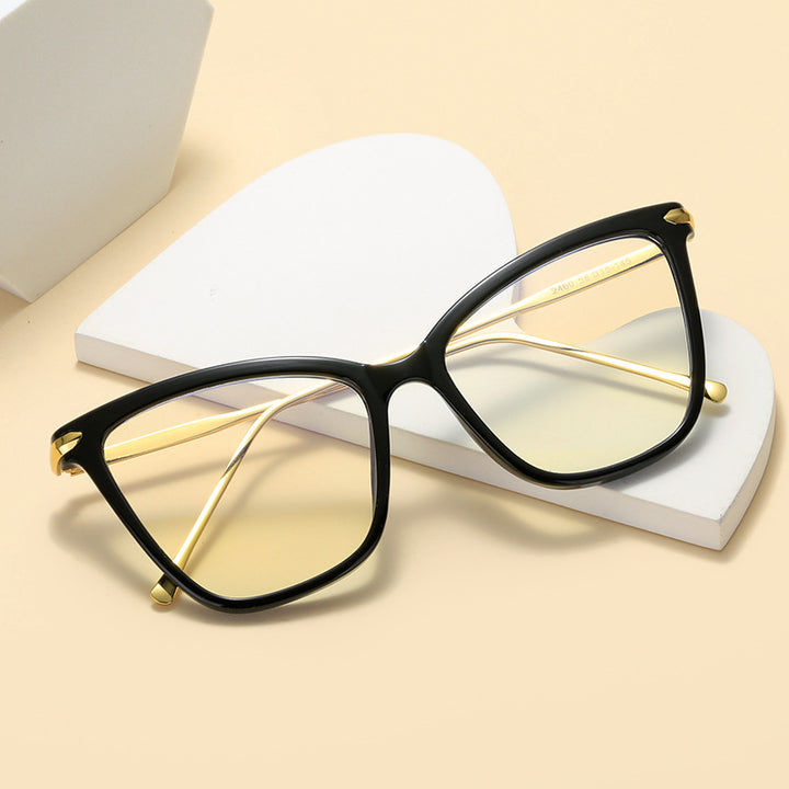 Dame Cat-Eye Briller med filigran metallramme Skanto