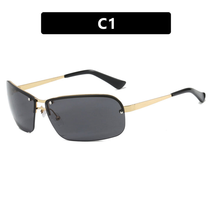 Women's sunglasses with large, elegant lenses and a modern metal frame Skanto
