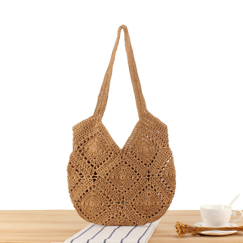 Hand-knotted tote bags with unique pattern Skanto