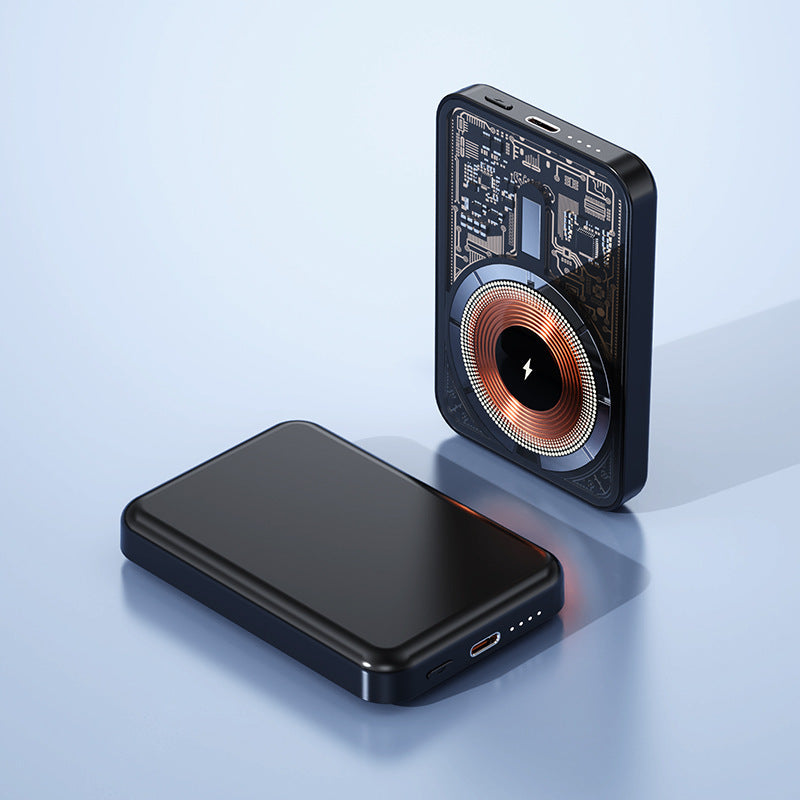 Magnetisk powerbank med Qi-teknologi Skanto