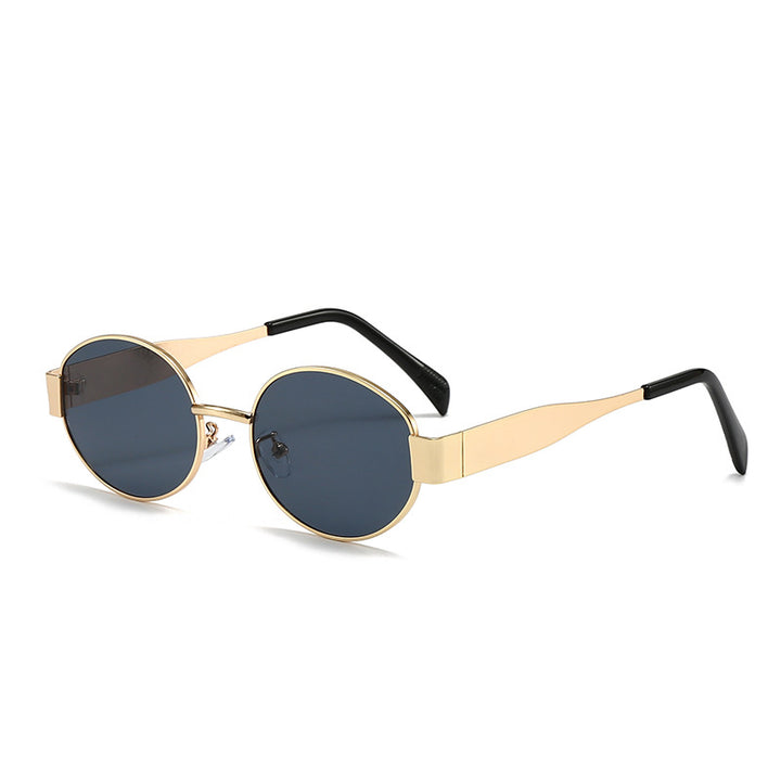 Dame motesik oval solbrille med unik ramme Skanto