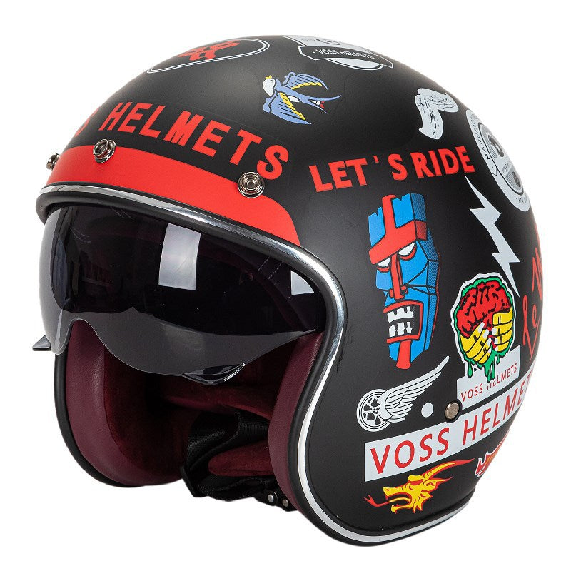 Klassisk Jet-Stil Motorsykkelhjelm Skanto