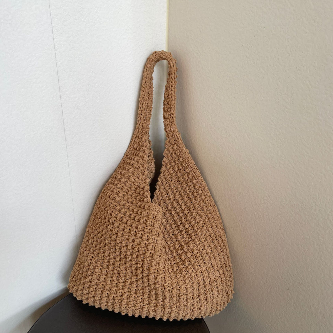 Stor håndlaget bomull shopper Skanto