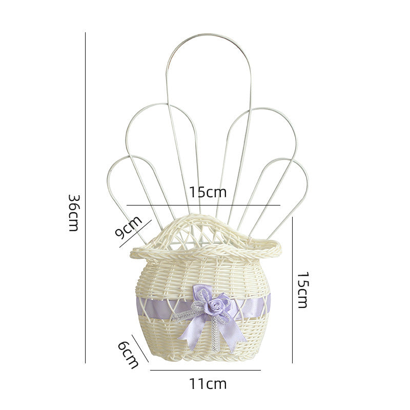 Dekorativ Woven Flower Basket Skanto