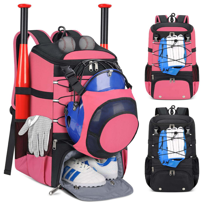 Unisex sporty baseball ryggsekk med spesielle rom for utstyr Skanto
