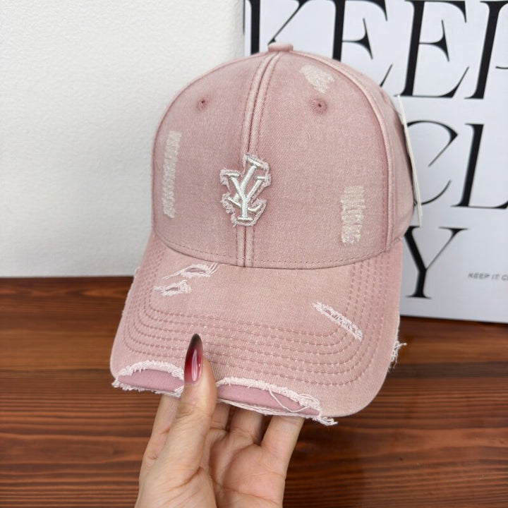 Herres Slitt Denim Justerbar Baseball Cap Skanto