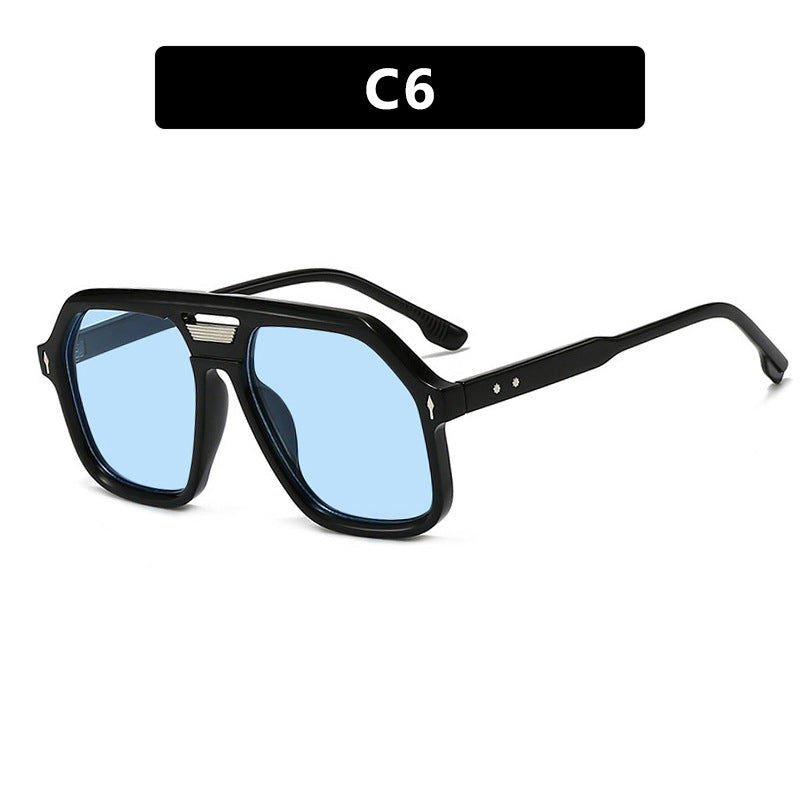 Women's oversized sunglasses with polygonal frame and UV protection Skanto