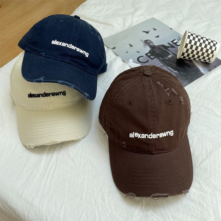 Unisex Slittet Bomull Baseball Caps Skanto