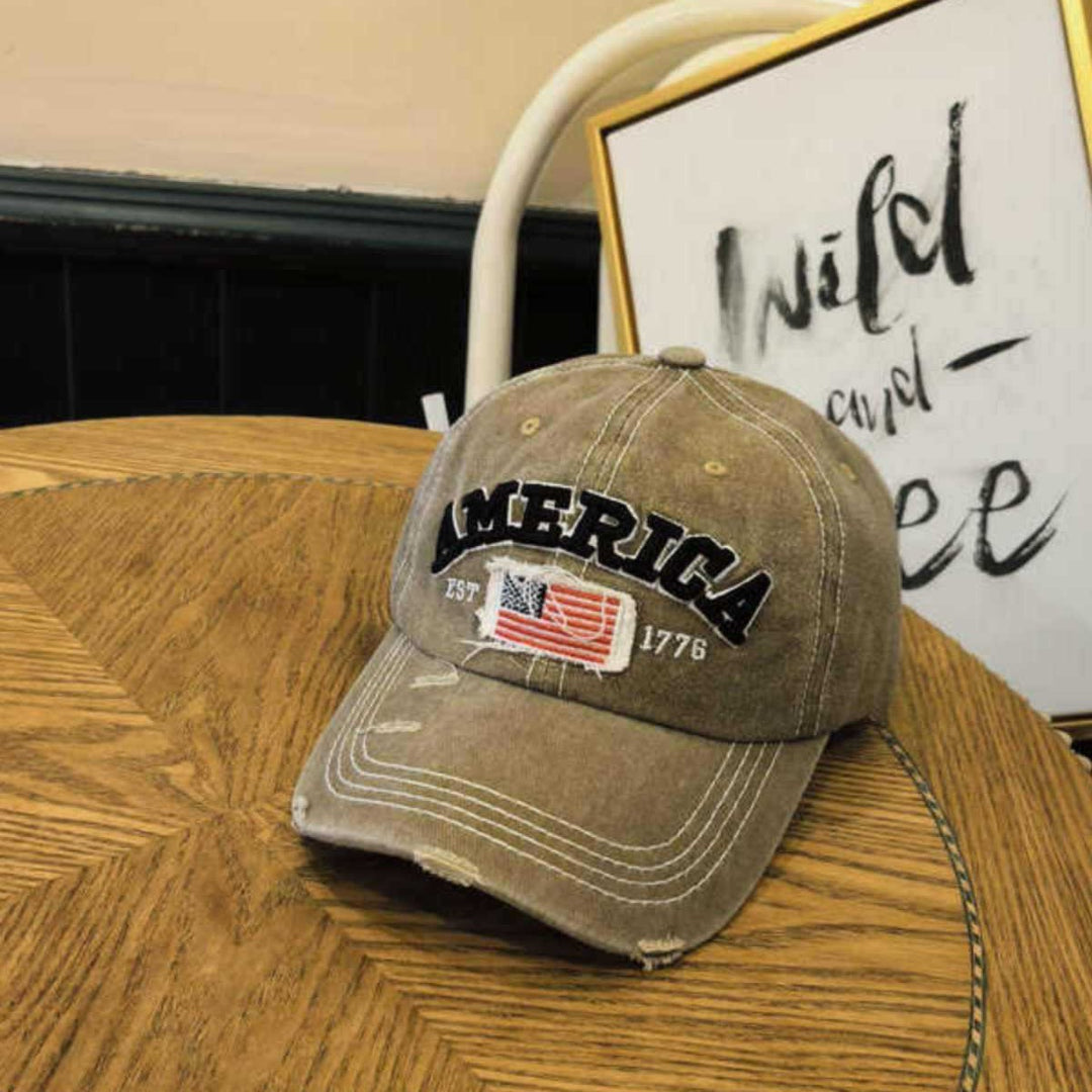 Unisex vintage-inspirert slitt baseball cap Skanto