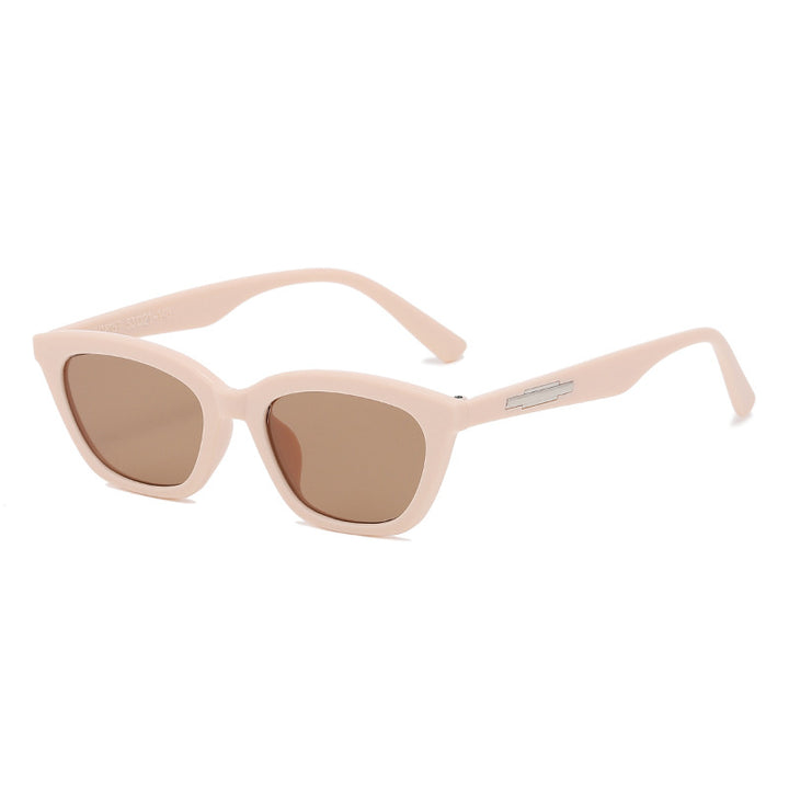Dame moter Cat-Eye solbriller med transparent ramme og speilglass Skanto