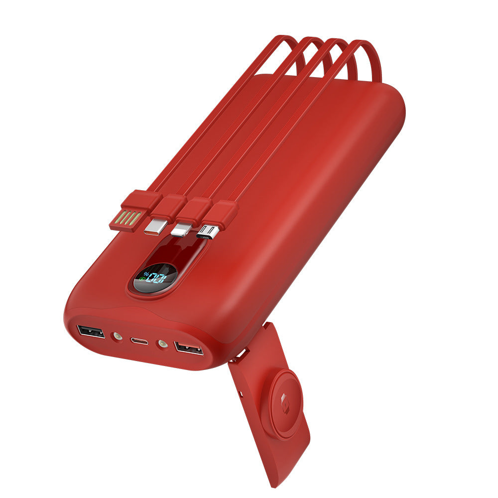 Bærbar powerbank med hurtig induktiv lading og flere USB-porter Skanto