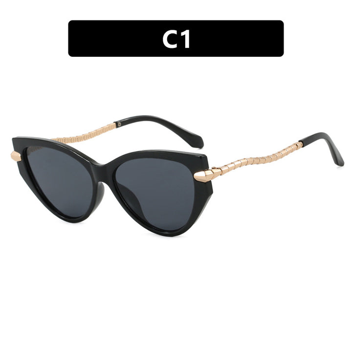 Women's Cat-Eye Sunglasses with Elegant Metal Frame and Stylish Accents Skanto
