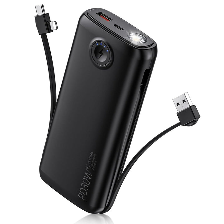 Bærbar Powerbank med Digitalt LED-display og Lommelyktfunksjon Skanto