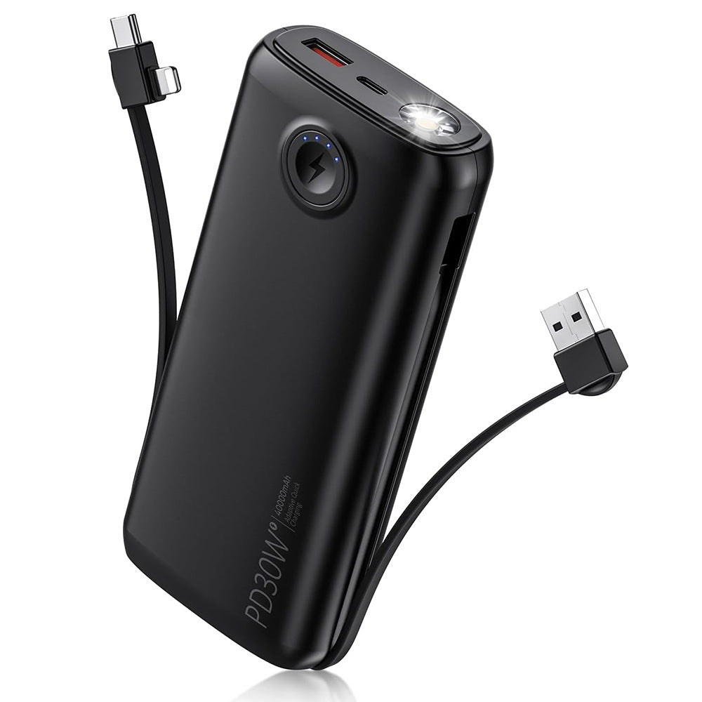 Bærbar powerbank med LED-display og høyytelses hurtiglading funksjon Skanto