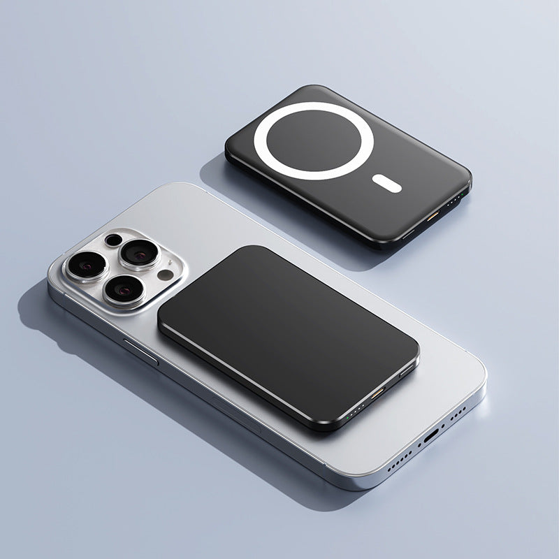 Magnetisk Powerbank med hurtigladende Qi-funksjon Skanto