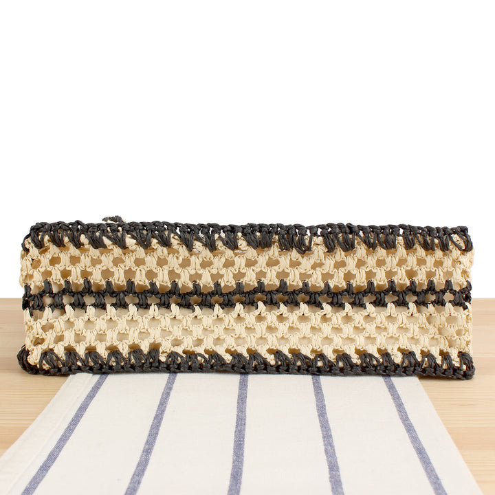 Handbag with durable braided design and elegant leather handles Skanto