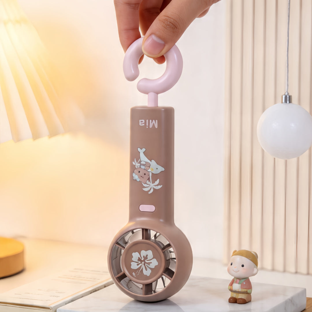 Bærbar mini-vifte med kreative dyremotiver Skanto