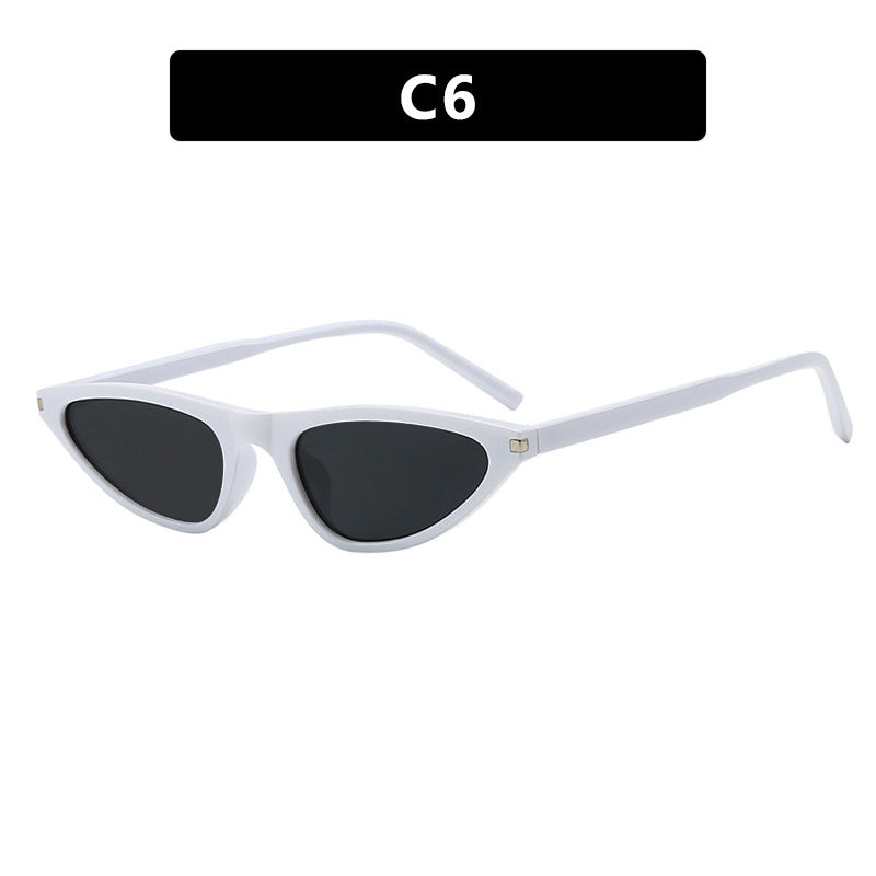 Dame Cat-Eye solbriller med elegant plastikkramme og UV-beskyttelse Skanto