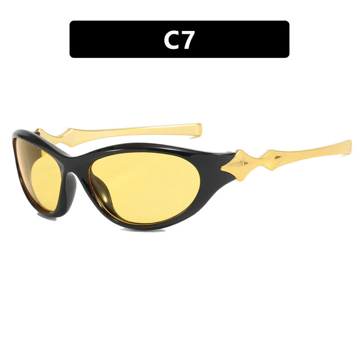 Women's sunglasses in elegant retro style with eye-catching lenses Skanto