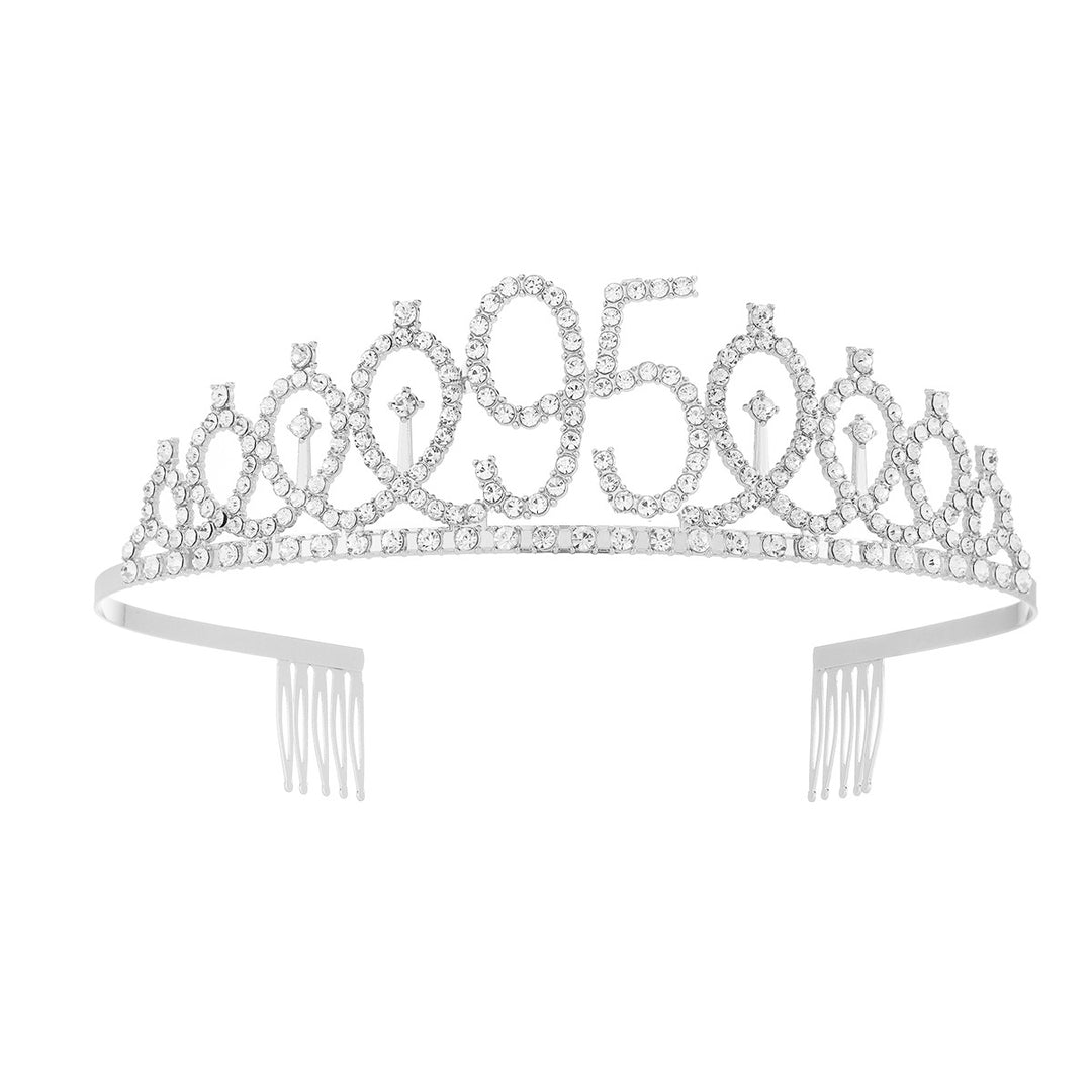 Damer krystall dekorert tiara med elegant design Skanto