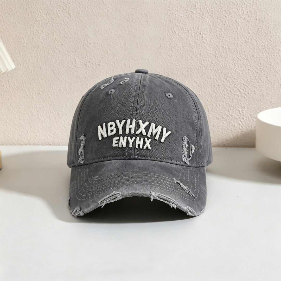 Herre Casual Slittet Teksturert Baseball Caps Skanto