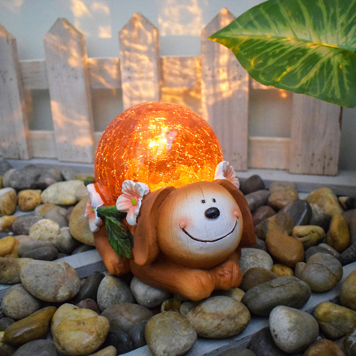 Solar Turtle Saueplanter Med LED Lys Teksturerte Harpiks Hage Statue Skanto