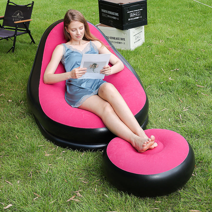 Kvinners oppblåsbare avslapningslounge med ergonomisk fotstøtte Skanto