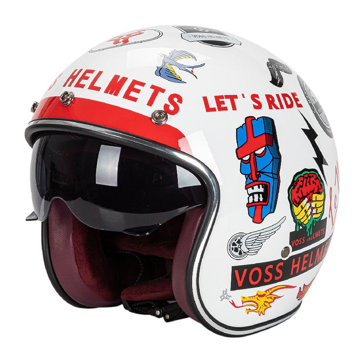 Klassisk Jet-Stil Motorsykkelhjelm Skanto
