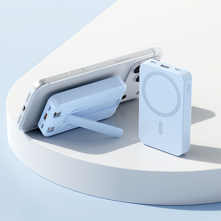 Bærbar powerbank med magnetfunksjon og integrert stativ Skanto
