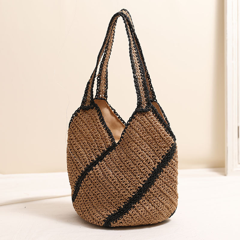 Braided beach bag with modern design Skanto