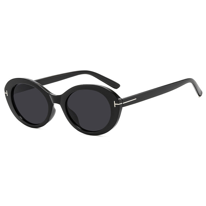 Women's fashionable sunglasses with innovative oval frame and UV protection Skanto