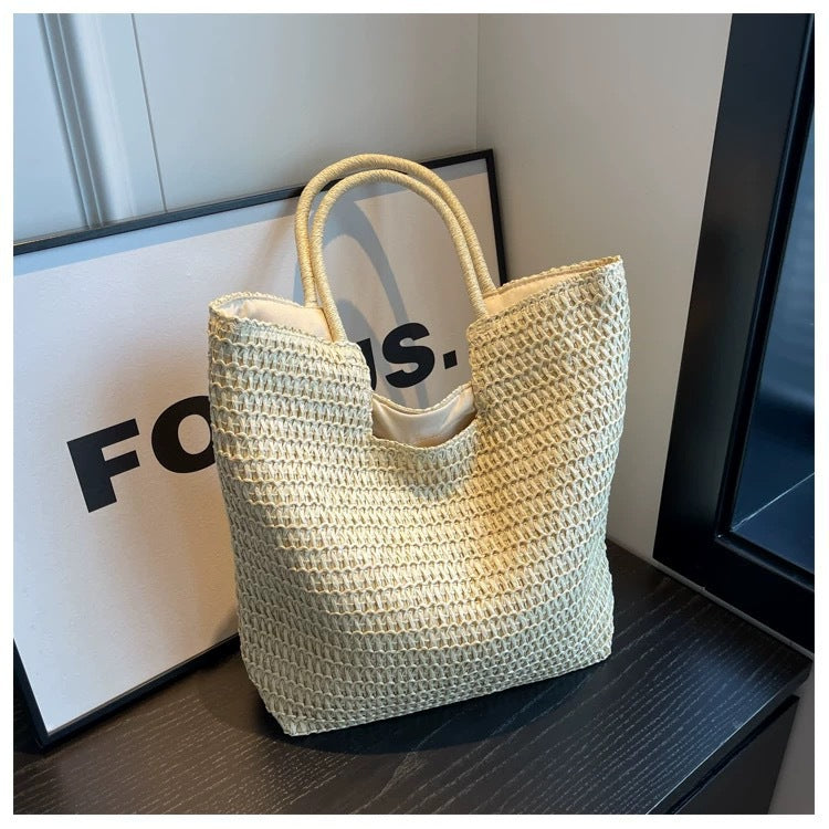 Strukturert makramee shopper Skanto