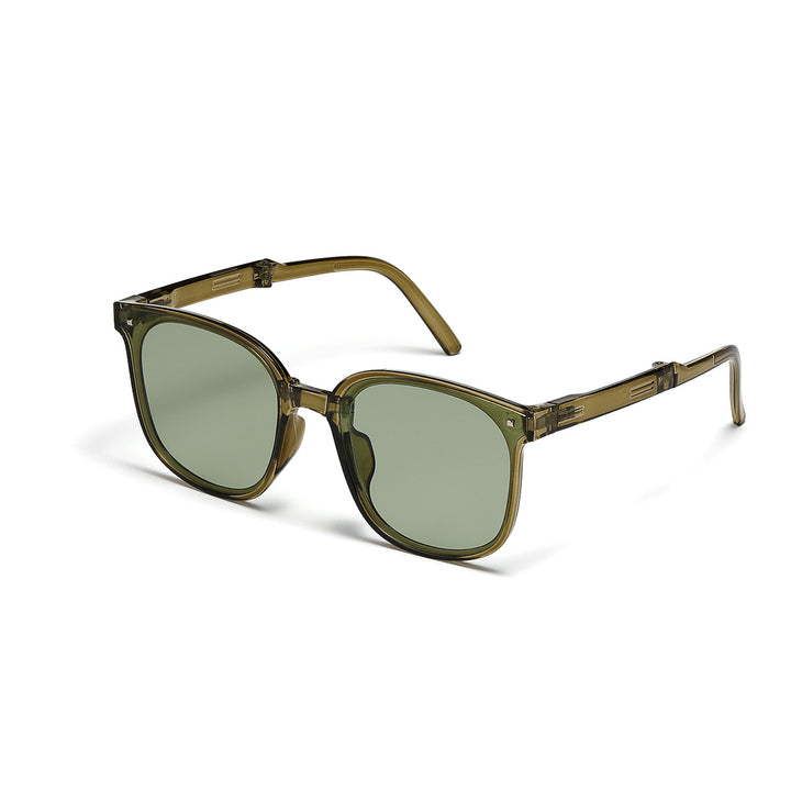 Dame kvadratisk solbrille med innovativ ramme i plast og polarisert glass Skanto