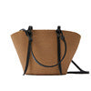 Spacious basket bag with elegant leather details Skanto