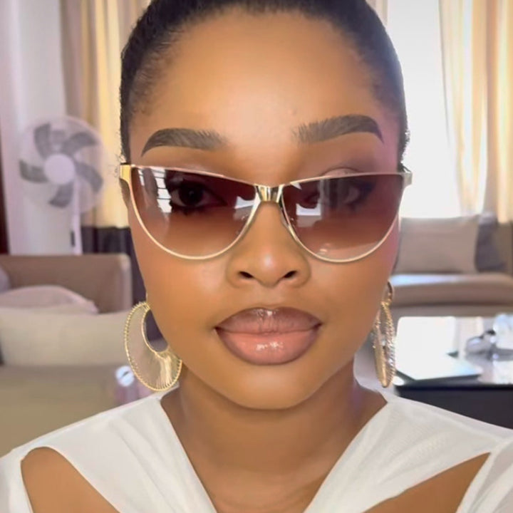 Women's Cat-Eye Sunglasses with Stylish Metal Frame and Protective UV Filter Skanto